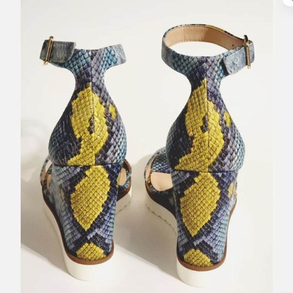 JLo vegan  wedge sandals snake skin size 10M/42 - Picture 3 of 8